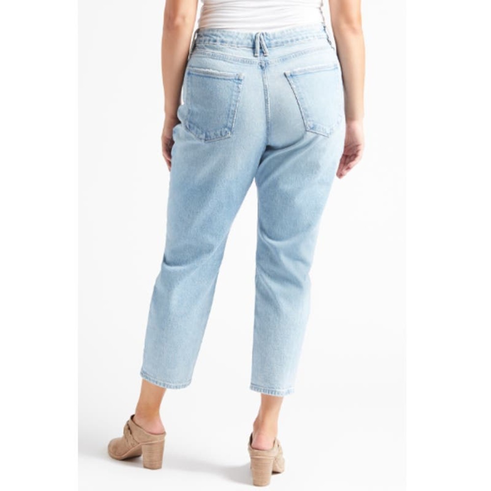 New NWT Good American Good Mom Jeans Size 20 Light Wash - Picture 2 of 16